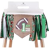 Football 1st High Chair Banner - Football 1st/First Birthday Party Decorations,First Year Down Themed First Decor,Boy One High Chair Banner