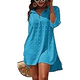 Blooming Jelly Womens Swimsuit Coverups White Chiffon Bathing Suit Cover Up Bikini Swimwear Beach Dress Outfits