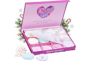 FLOVISTA Aromatherapy Shower Steamers Gift Set – 12 Spa Tablets, 6 Scents (Lavender, Mint & Eucalyptus, Jasmine, Watermelon, Grapefruit & Orange) – Relaxation & Stress-Relief Self-Care Gifts for Women