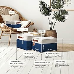 DECOMOMO Storage Bins Fabric Storage Baskets for