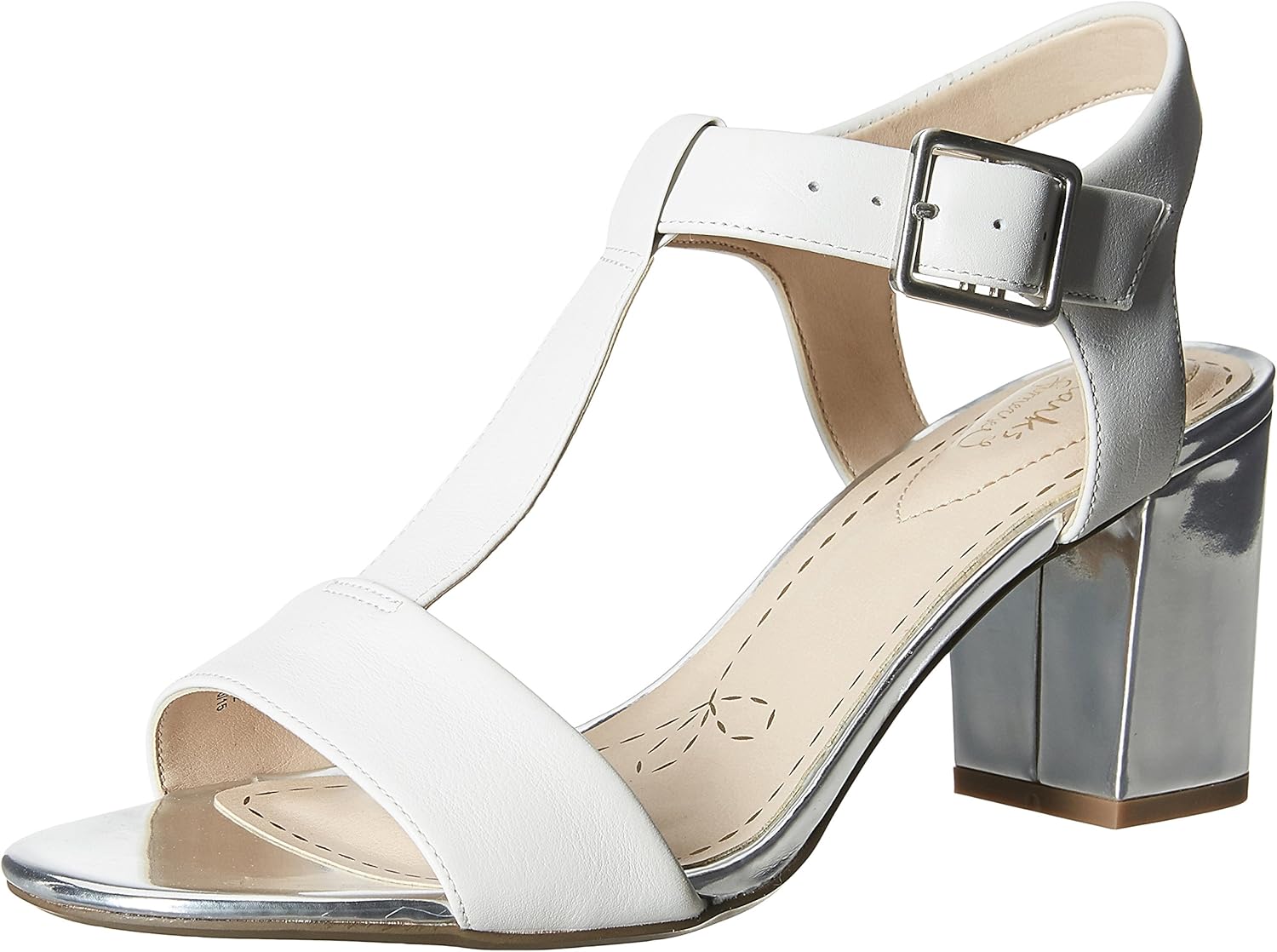 clarks deva sandals white