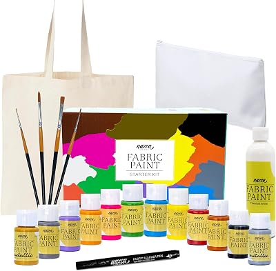 Nazca Colors Fabric Paint Starter Set 10 Colors 30ml + 2 Metallic 30ml