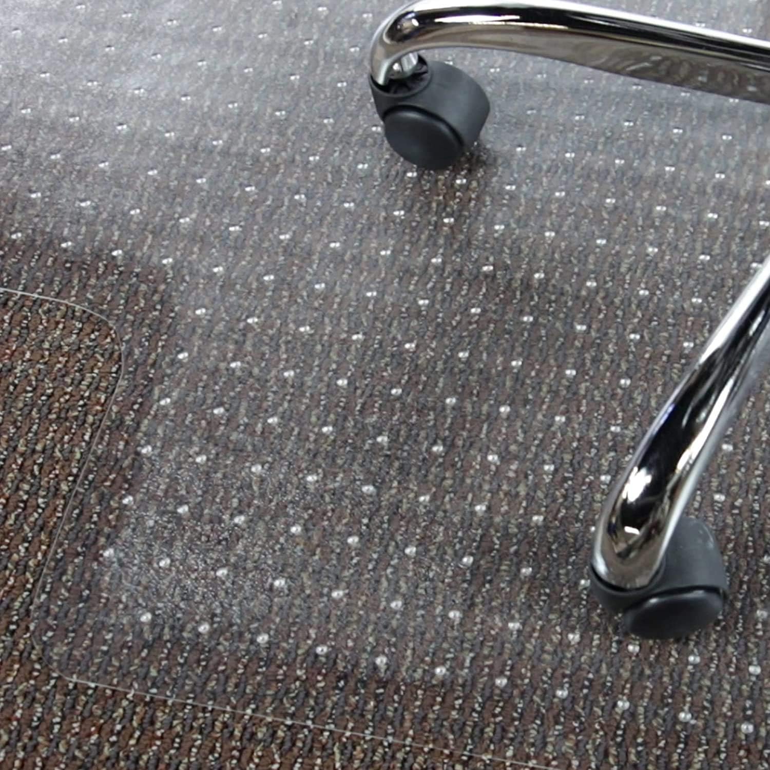 Chair Mat, Transparent Mats for Chairs, Floor Chair Mat, Premium Studded Chair Mat for Carpeted Floor, Heavy Duty & Easy Glide, Hard-Floor Protector with Lip for Floor-48x36inch : Office Products