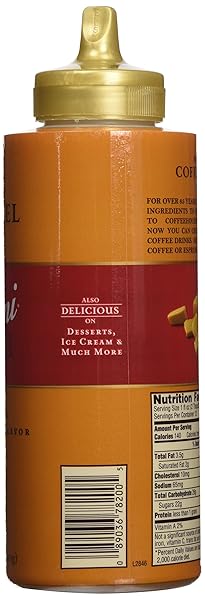 TORANI CARAMEL SAUCE FOR CRAFTING COFFEEHOUSE DRINKS, LARGE SQUEEZE BOTTLE, 16.5 FL OZ
