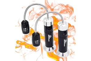 BBQ Dragon Magnetic LED Grill Lights – Heat Resistant Aluminum with Flexible Gooseneck – Adjustable Brightness, Weather Resistant, Portable with Storage Case – Pack of 2