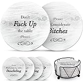 Funny Coasters - Perfect White Elephant Gifts - Unique Gifts for Women Men - Cool Friend Gifts - Secret Santa Gifts - Gag Gif
