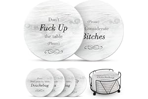 ULTIMATE HOSTESS Funny Coasters - Perfect White Elephant Gifts - Unique Gifts for Women Men - Cool Friend Gifts - Secret Santa Gifts - Gag Gifts - Couples Gifts - Funny Housewarming Gifts - Birthday