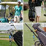 FINGER TEN Golf Club Cleaner Brush Navy with Magnetic Clip Dual Head view 7