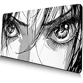 DONBEIDIU Anime Eyes Mouse Pad Gaming, Large Mouse Pads for Desk, Extended Anime Mousepad with Non-Slip Rubber Base Stitched Edge, Long Mousepad Keyboard Mat for Desk Gaming Home Office, 31.5" x 11.8"
