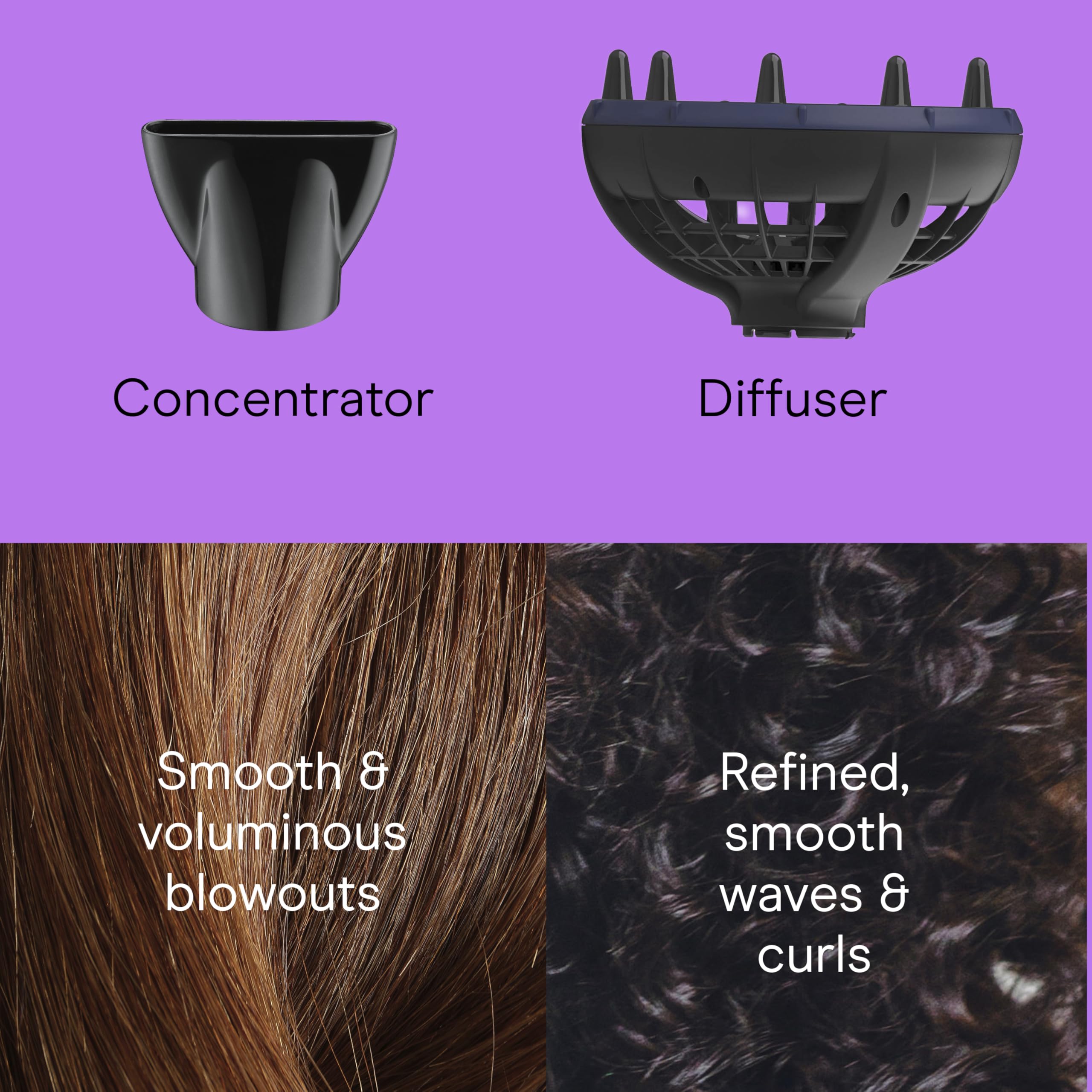 INFINITI PRO CONAIR Hair Dryer with Innovative Diffuser, Enhances Curls and Waves While Reducing Frizz, Dark Blue