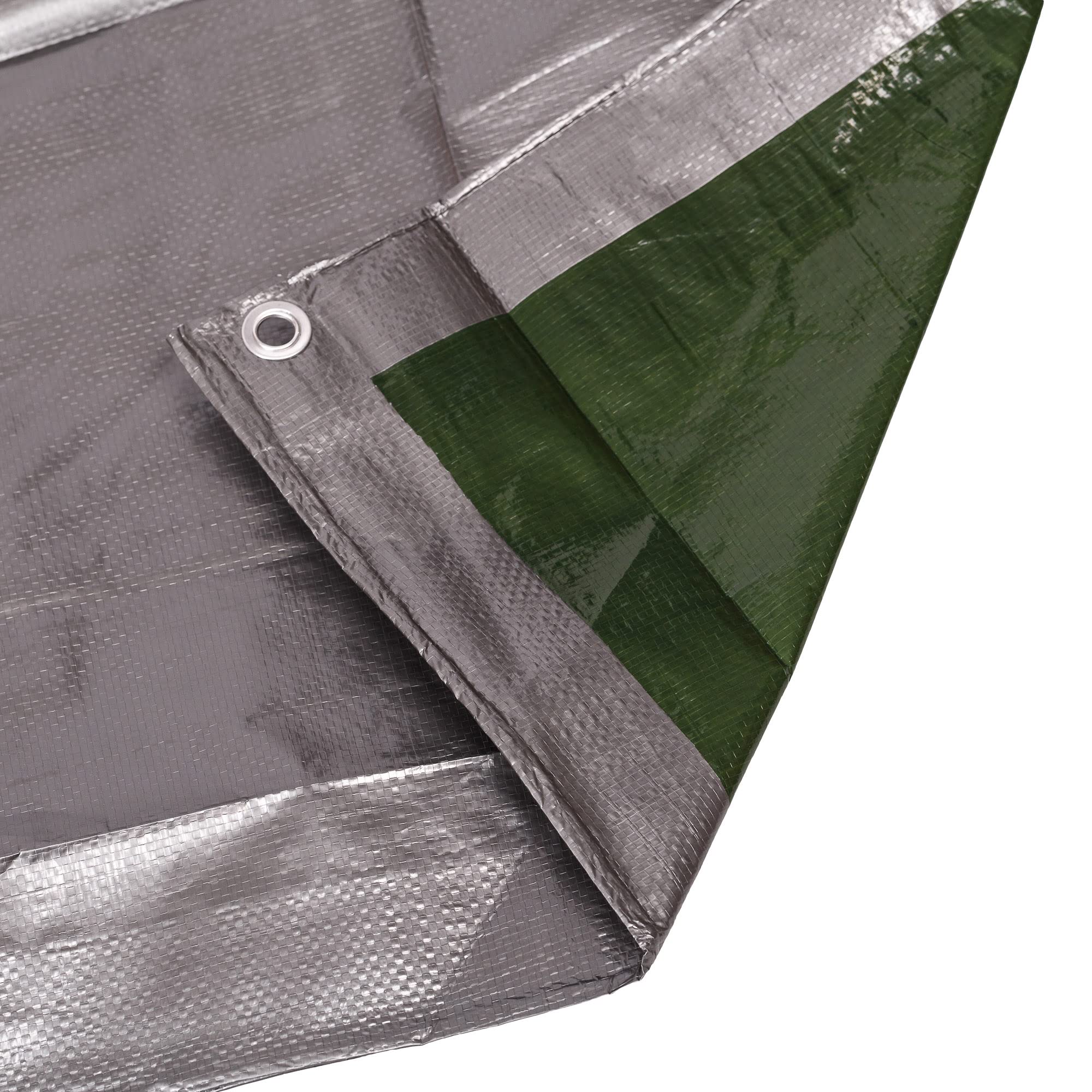 MIVOS Universal Tarpaulin 2 x 3 m - 120 g/m² - PP-PE - Silver - Mildew Resistant Protective Tarpaulin - Waterproof Fabric Tarpaulin for Car Garden Furniture Wood
