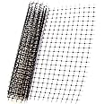 Cardinal Gates DS15 Light-Duty Outdoor Deck Netting - Plastic Balcony Netting for Pets & Kids - 15ft X 3ft Banister Safety Net - Apartment Railing Screen Guard - Cat Net - Made in USA – Black