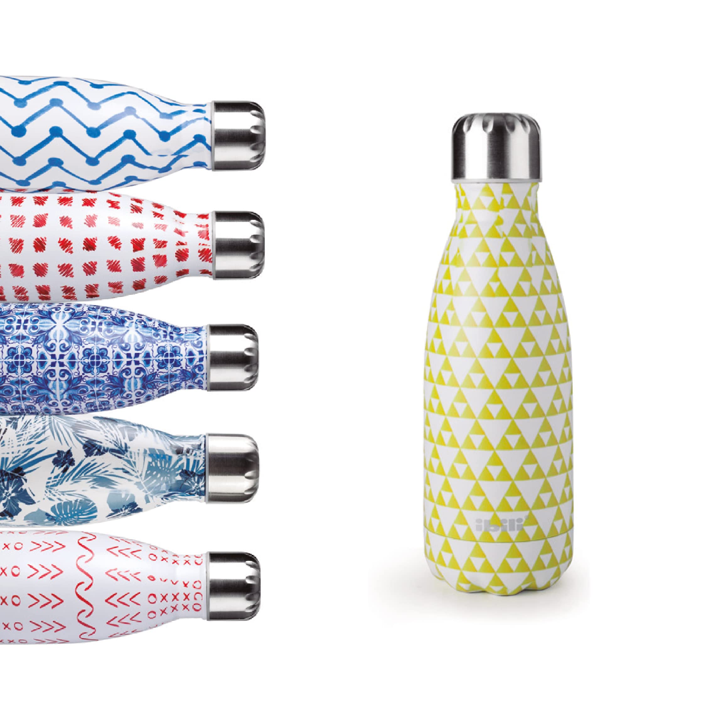 IBILI Thermos Flask with Double Wall, Mosaic Lemon, 350 ml, 18/10 Stainless Steel, Reusable — image 1