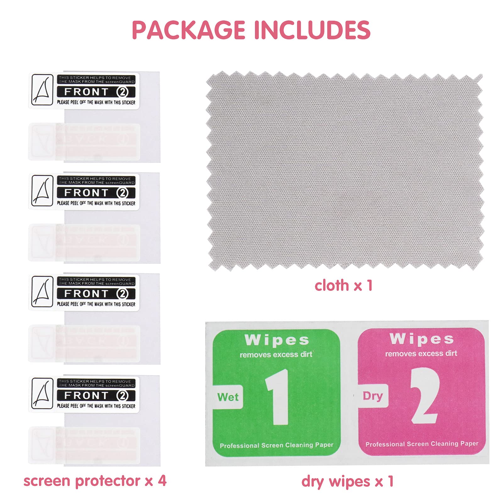 MGZNMTY 4 Pack Hard Screen Protector Compatible for Tamagotchi Pix Virtual Pet Machine