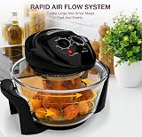 Andrew James Halogen Oven Cooker 12L-17L 1400W Glass Air Fryer Black view 6