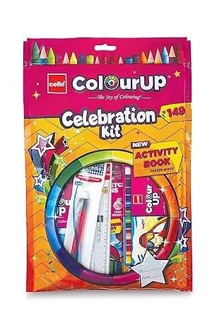 Cello ColourUp Celebration Kit - Gift Pack|Colouring Kit for Kids|Combo Pack with