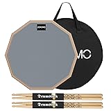 Drum Practice Pad, 12-Inch Silent Drum Pad Set with