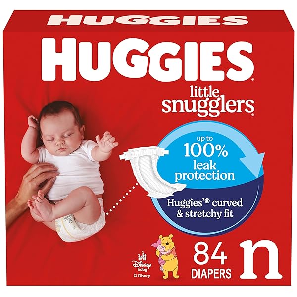 HUGGIES SIZE NEWBORN DIAPERS, LITTLE SNUGGLERS BABY DIAPERS,...