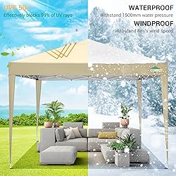 COBIZI 10x10 Pop Up Canopy Tent with Removable