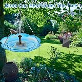 Yzert Solar Fountain 1.8W Glass 8 Nozzles 9.84ft Cable Black view 4