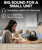 Grouptronics GTCDR-501 Small Portable CD Player with Speakers FM USB AUX view 5