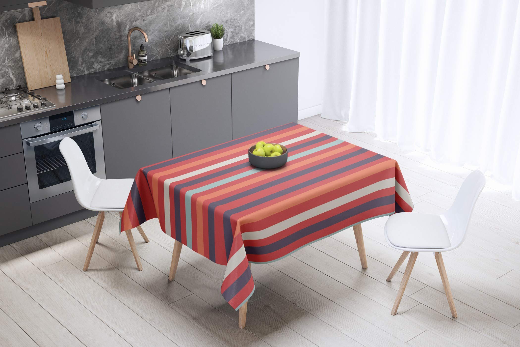 Bonamaison Kitchen Decoration, Tablecloth, 140cm x 140cm - Designed and Manufactured in Turkey