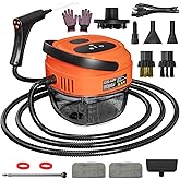 Handheld Steam Cleaner for Home, 2500W High Temperature Pressurized Machine, 1.7L Water Tank, Handle-controlled Steam Output, Portable Cleaning Steamer for Car, Bed Bugs, Furniture, Grout, Red