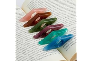 2-Count Unique Marble Texture Book Spreader, Smooth Resin Thumb Page Holder, Comfortable Reading Accessory for Avid Readers &
