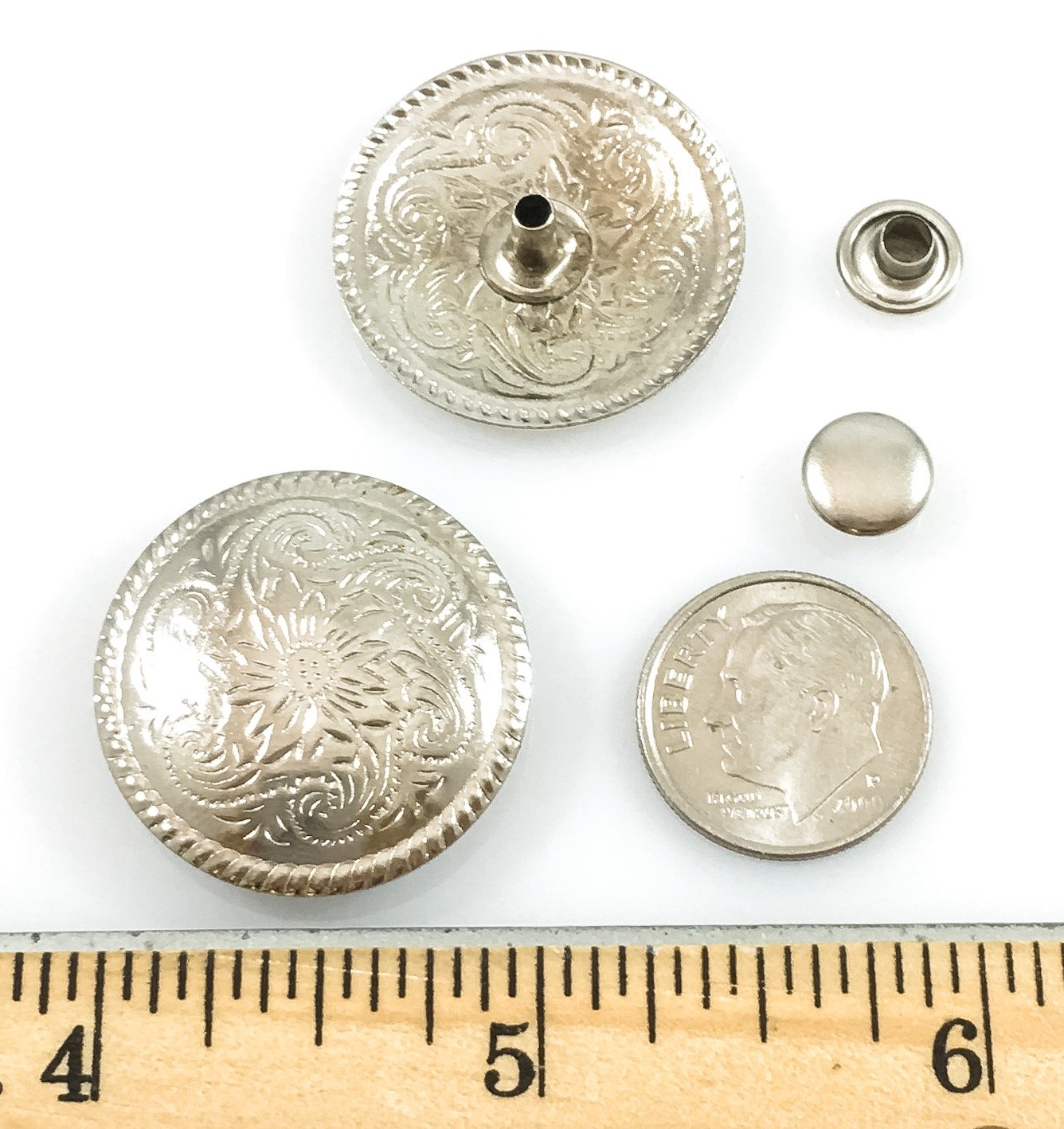 Dangerous ThreadsConchos Rope Edge Rivet Back 1" 20 Pieces