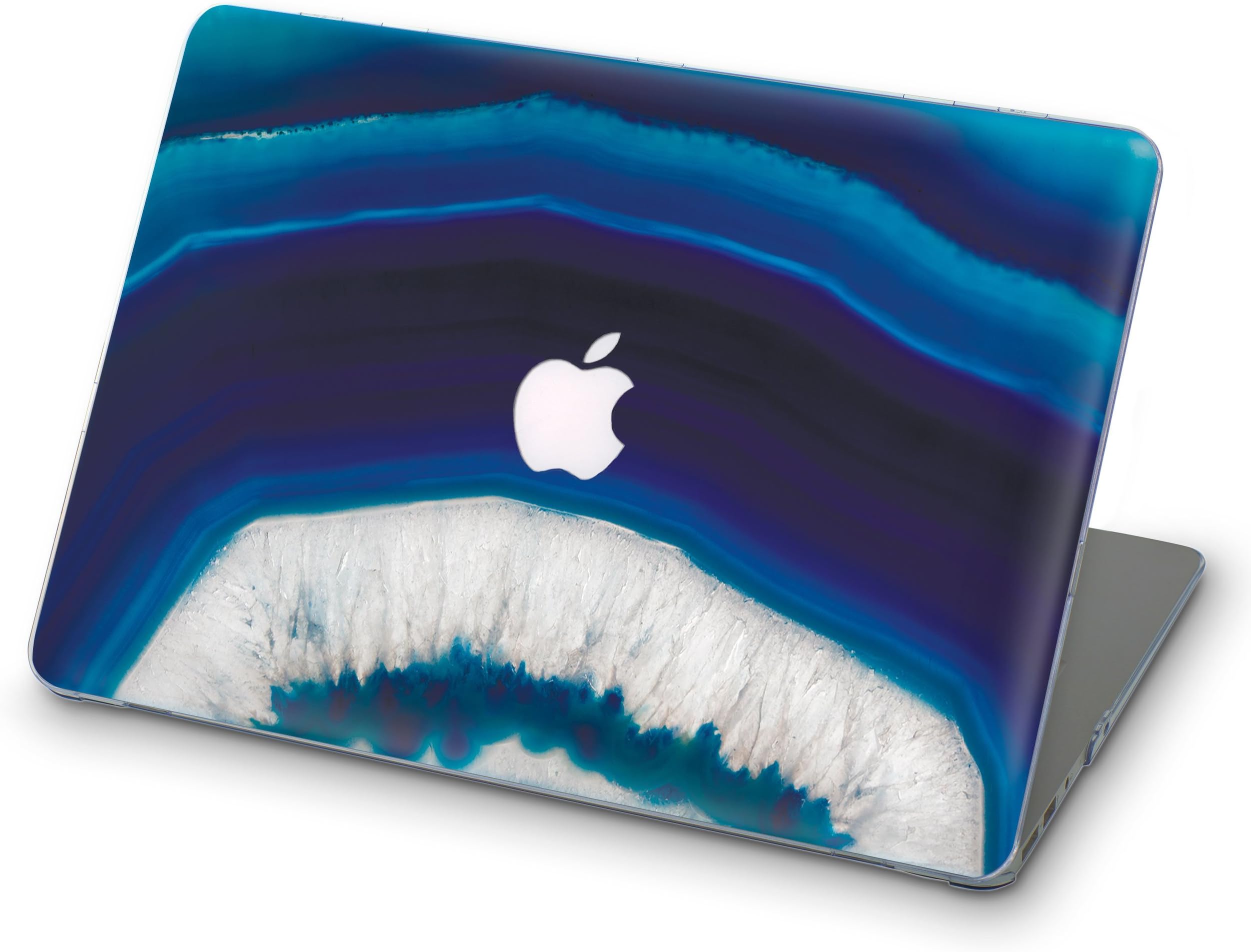 Goodsunited Patterned Full Cover Hard Shell Case for Apple Macbook (Air 13 (A1369 & A1466), Blue Shell Stone)