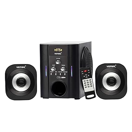 Vemax Atom 2.1 Bluetooth Multimedia Speaker System Bass & Treble Control