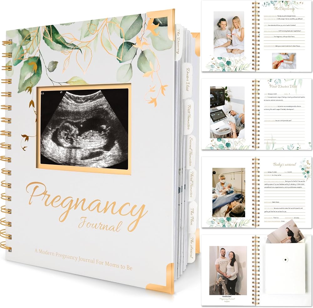Pregnancy Journal for First Time Moms Gifts - 90 Pages Hardcover (Alpine) | Pregnancy Memory Book, Beautiful & Cute Baby Book
