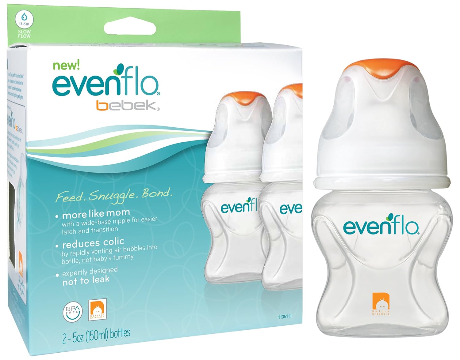 Evenflo Bebek 2 Count Bottle, 8 Ounce (Discontinued by