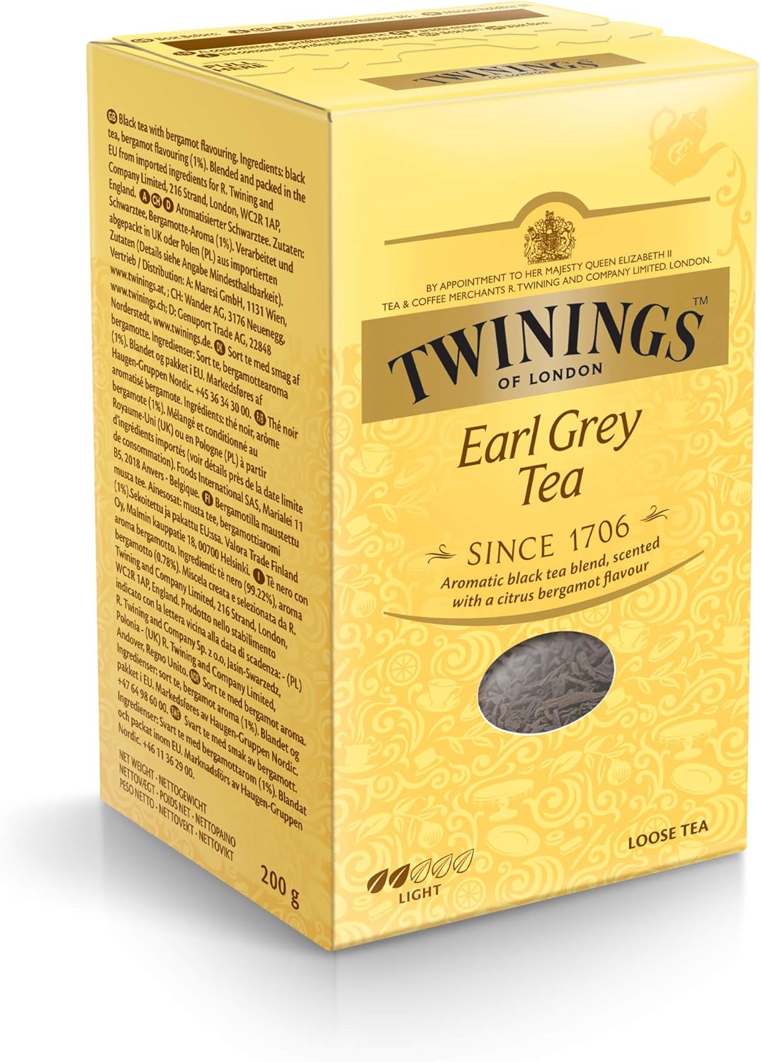 Twinings Earl Grey Té sin 200 g, 1er Pack (1 x 200 g): Amazon.es: Alimentación y bebidas