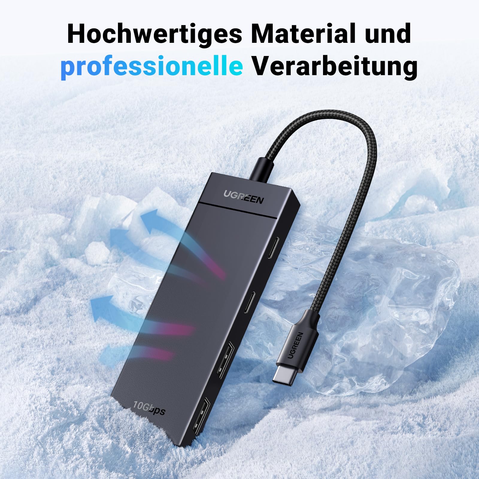 UGREEN USB C Hub 10 Gbps, Adapter Mit 2 USB C 3.2 und 2 USB 3.2 Ports, Hochgeschwindigkeits Multiport Splitter für iPhone 17 Serie, Galaxy S25 Serie, MacBook, iMac, iPad, Chromebook und Mehr 5