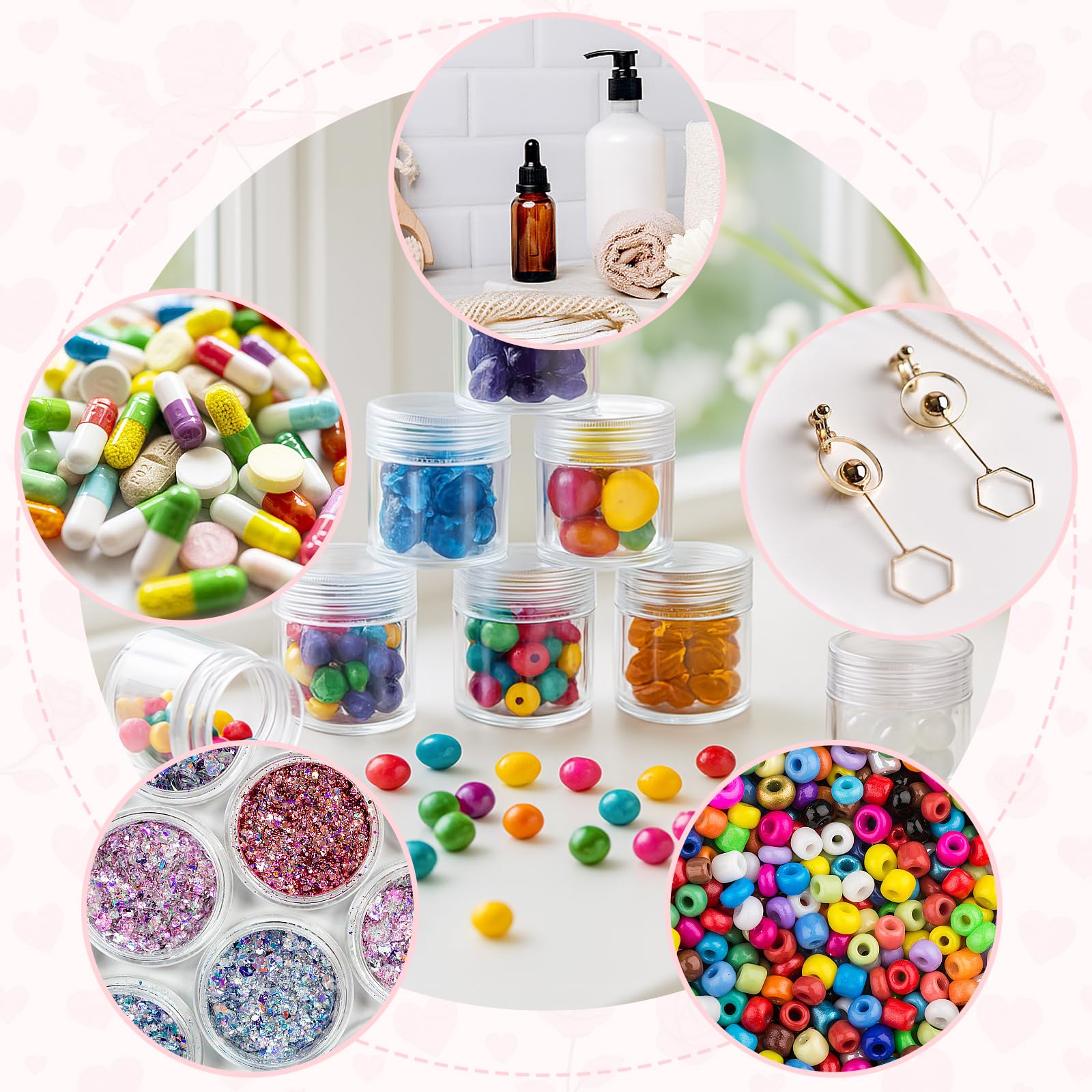 BigOtters 30 Grids Diamond Painting Storage Containers, Portable Bead Art Organizer Case with Lids for Crafts, Jewelry DIY