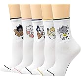 LIVEBEAR Women’s Cute Funny Novelty Casual Cotton Crew Socks - Kawaii (Made In Korea)