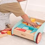 Owl & Fox Wooden Baby Walker with 29 Colour Blocks 12m+ view 3