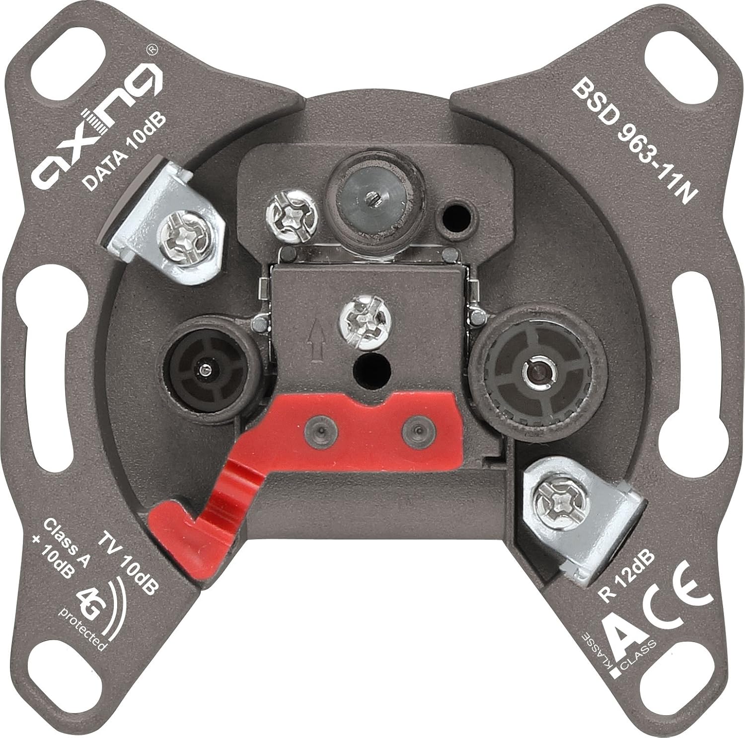 Axing BSD 96311N Multimedia wall outlet socket 3port cable tv CATV