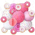 Donut Birthday Party Decorations, Donut Party Supplies Donut Lanterns Party Paper...