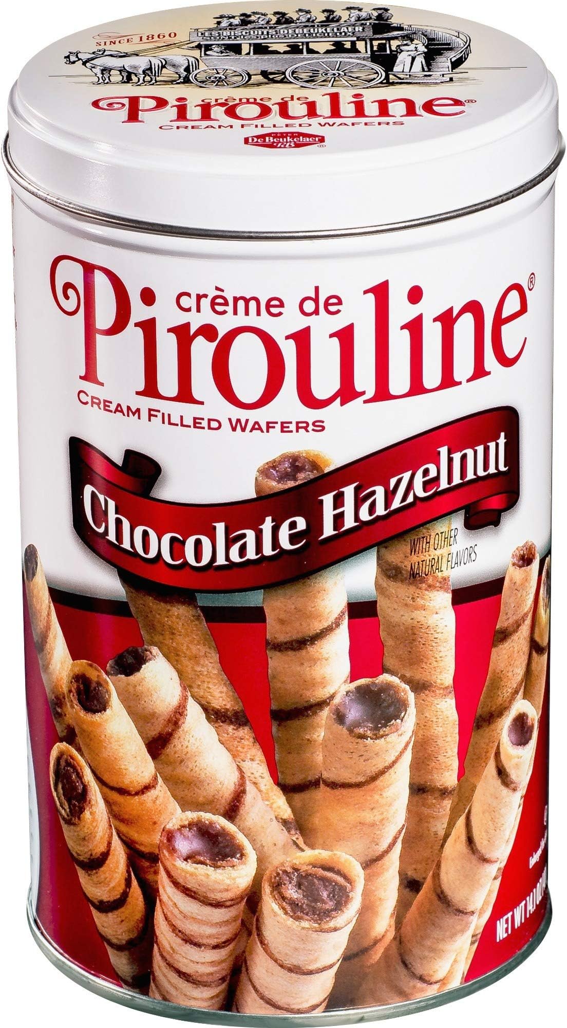 De Beukelaer 65050 Pirouline Cookie, w/Cream Filling, 14 oz.