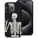 MSEAANBK for iPhone 15 Pro Max Human Skeleton Phone Case for Men Women Soft TPU Shockproof Anti-Scratch Protective Cover Design for iPhone 15 Pro Max 6.7"
