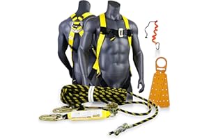 KwikSafety - Charlotte, NC - TORNADO Fall Protection Safety Harness [Full Body Single D-Ring] Construction ANSI Tested OSHA