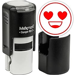 MaxMark Round Self Inking Emoji Stamp - in Love
