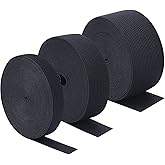 Sunmns 3 Rolls Sewing Stretch Elastic Band Spool, Black | 3/5, 1, 1-1/2 Inch in width, 5.5 Yards/ Roll
