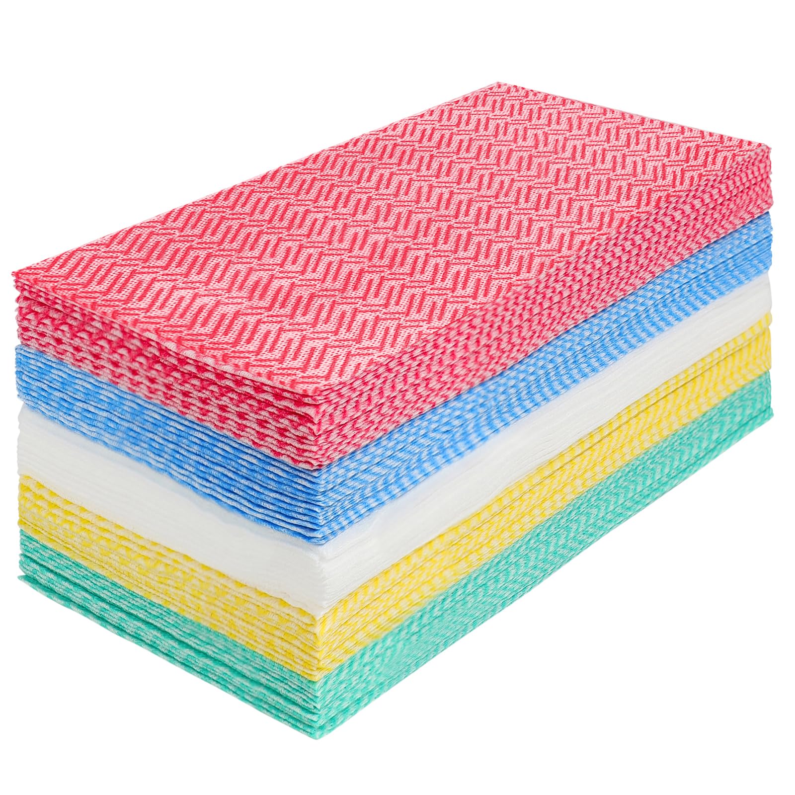 Jebblas Disposable Dish Cloths,All Purpose Cloths,J Cloth,Disposable Cloths Cleaning,Colour Coded Cleaning Cloths,60PCS