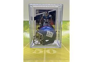 RIDDELL New York Giants NFL Helmet Shadowbox w/Michael Strahan card