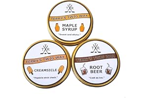 Terry's Twig Wax - Mini Tin Sampler Pack - Maple Syrup, Creamsicle, Root Beer Scented (Extra Grip Hockey Stick Wax) for Hocke