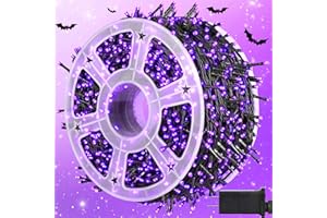 kemooie 500 LED Outdoor Fairy String Lights, 164 FT 8 Lighting Mode Plug in String Waterproof Light, for Outdoor Birthday Christmas Wedding Party Garden Balcony Decor (Purple)