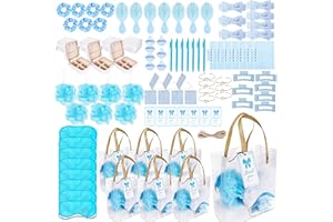 100 Baby Shower Prizes for Game Winners with Notepad, Ballpoint Pen, Compact Mirror, Hair Clips, Headbands, Powder Scrunchies
